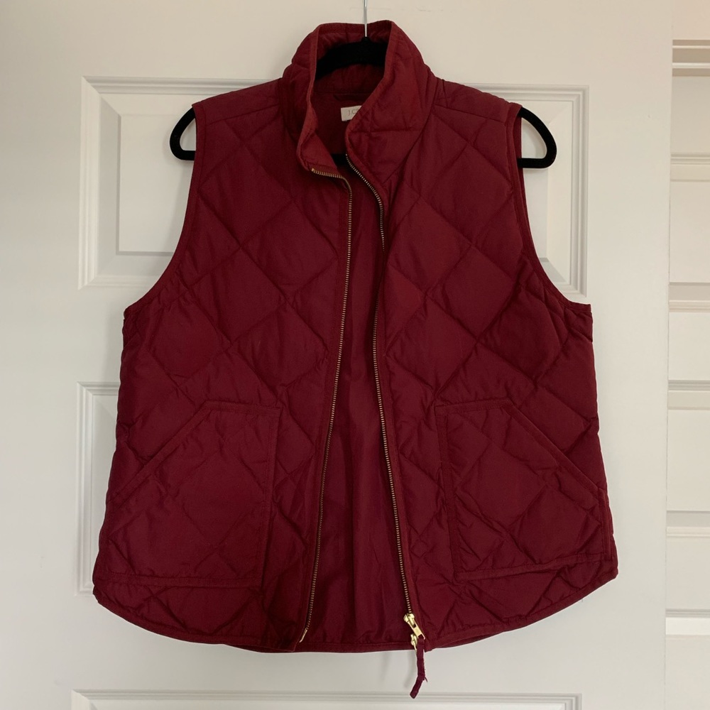 J. Crew Maroon Quilted Vest!